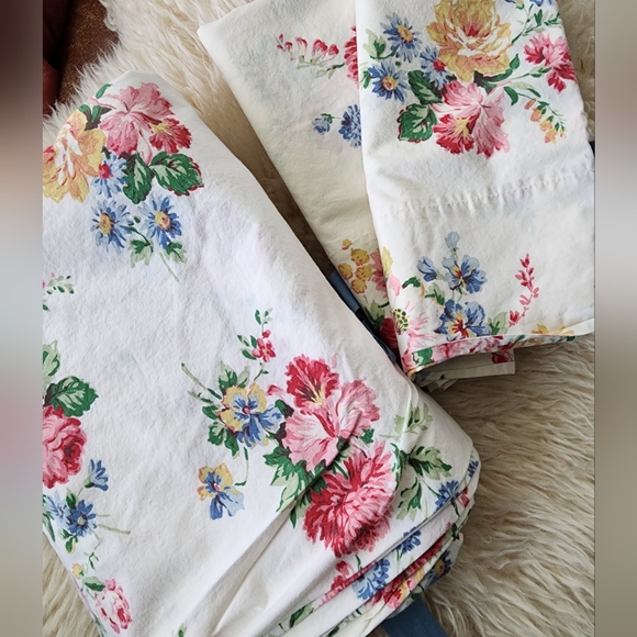 Vintage Ralph Lauren Claire Floral Sheet Set - King - Picture 2 of 5